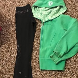 Lululemon pants and hoodie